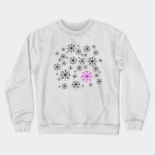 Hand Drawn Mandalas with Pink One Crewneck Sweatshirt